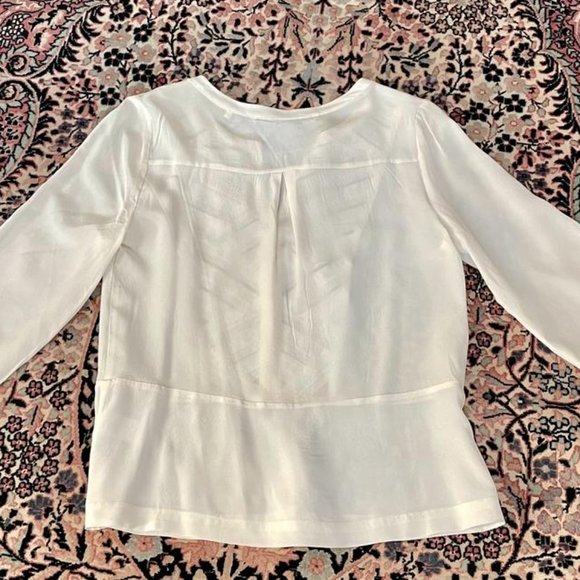 Twelfth Street by Cynthia Vincent Silk Embroidered Blouse - Picture 8 of 8